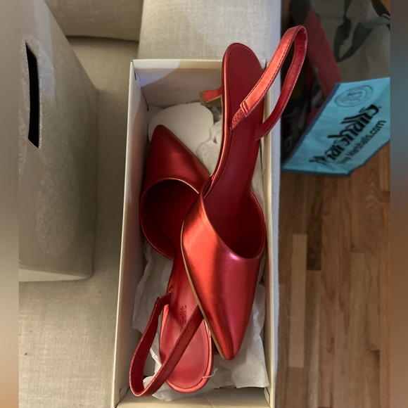 Open Edit Metallic Slingback Heel - Picture 3 of 3